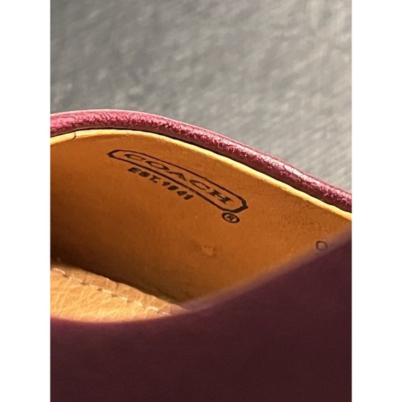 Coach Nacie Snakeskin Toecap Gold Logo Across Foot Top 4” Heel Shoes Sz 5B -IOB - Picture 8 of 16